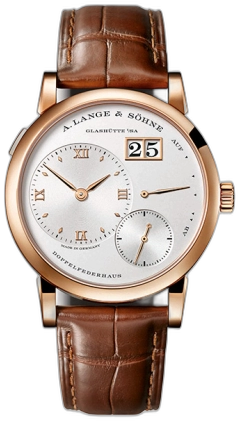 A. Lange & Sohne Lange 1 Rose Gold Silver watch face