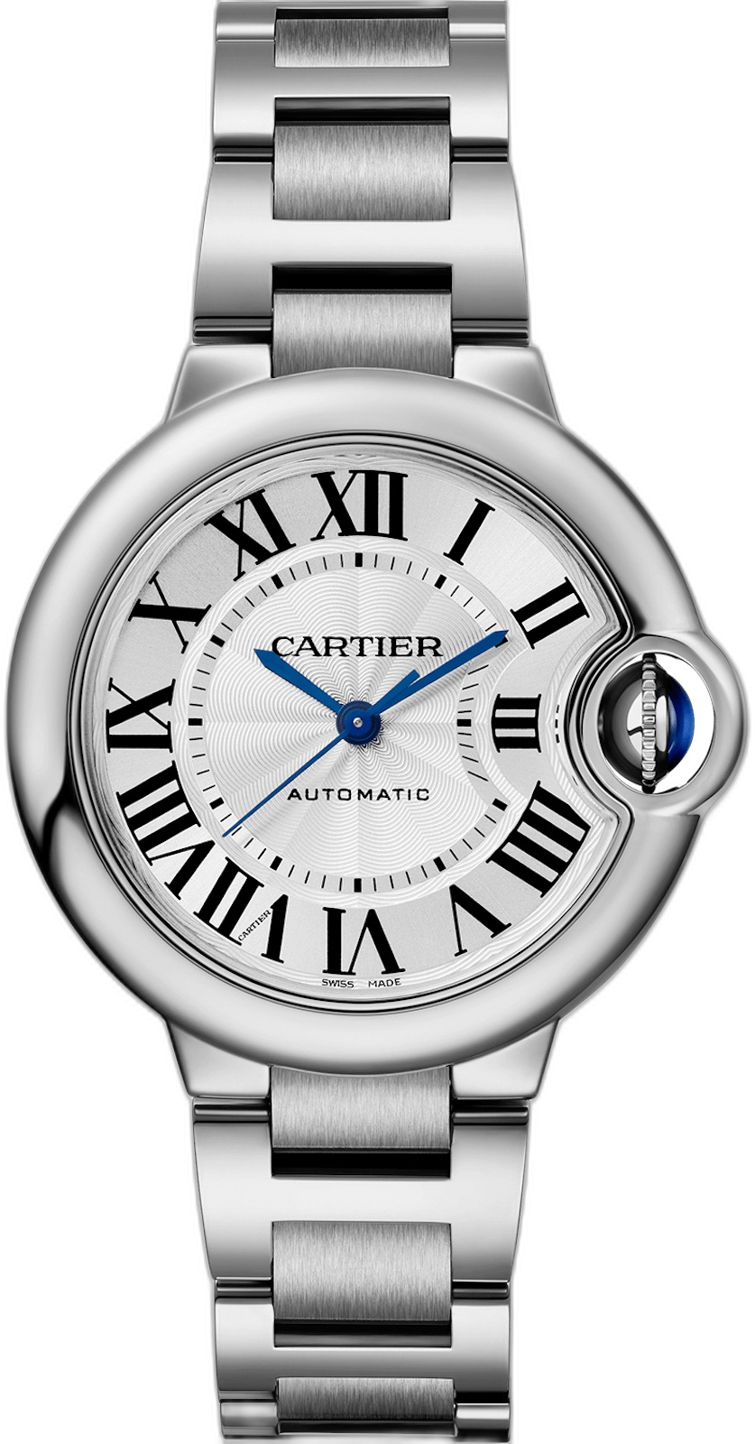 Cartier Ballon Bleu 36mm Steel Silver watch face