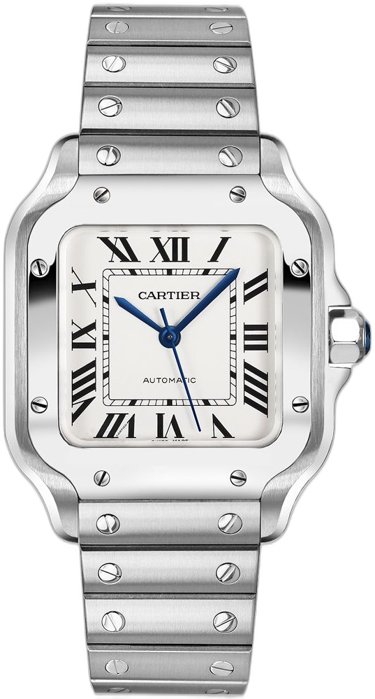 Cartier Santos de Cartier Medium Steel watch face