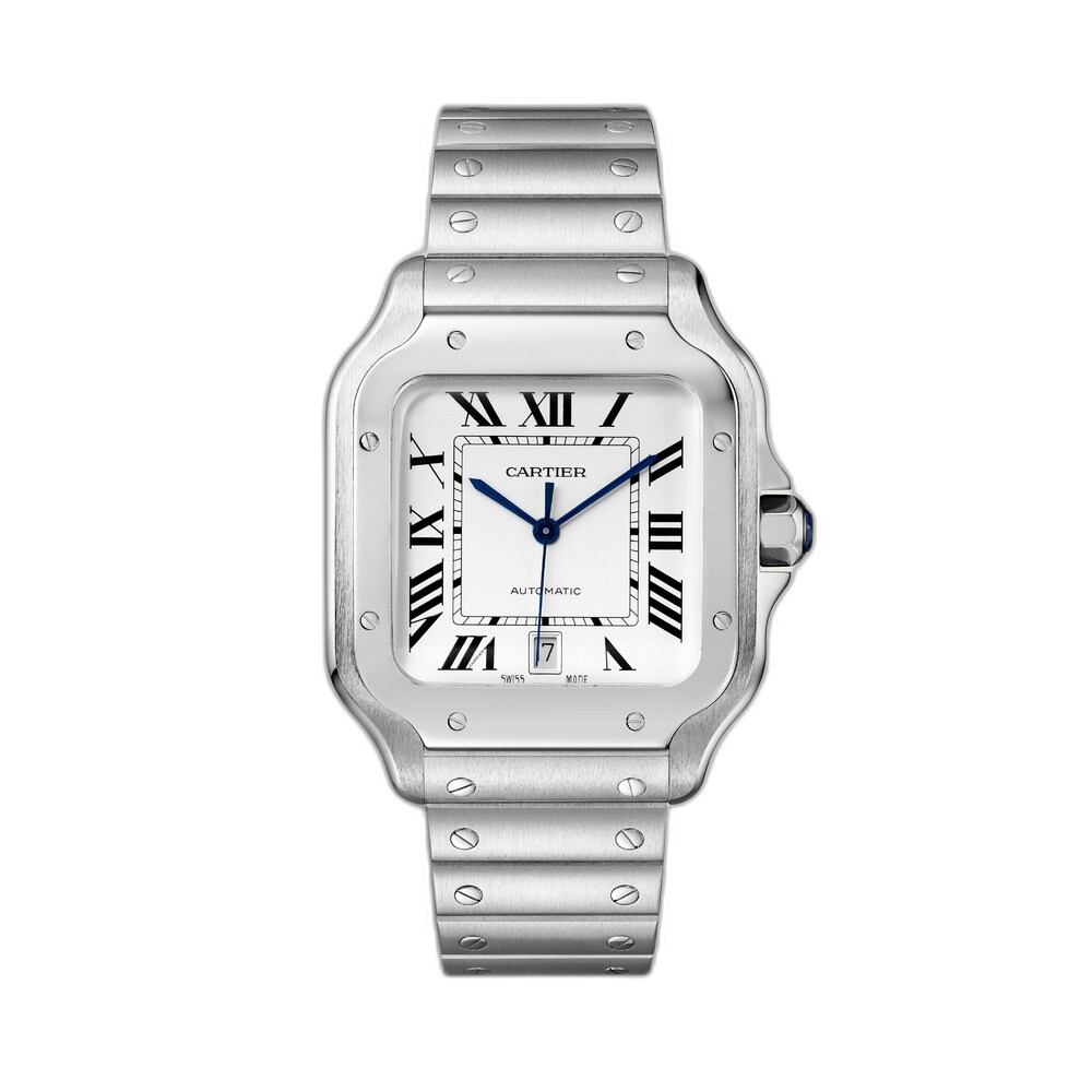 Cartier Santos de Cartier Large Steel watch face