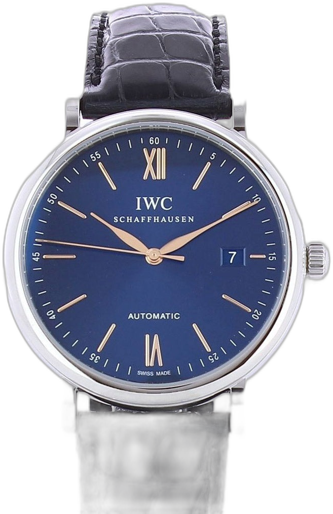 IWC Portofino Automatic 39 Blue watch face