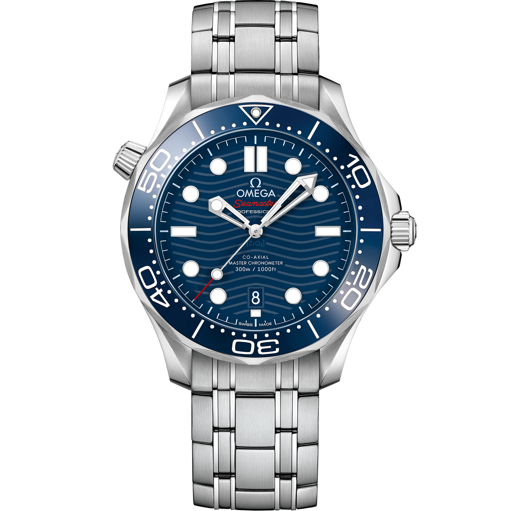 Omega Seamaster Diver 300M Blue watch face