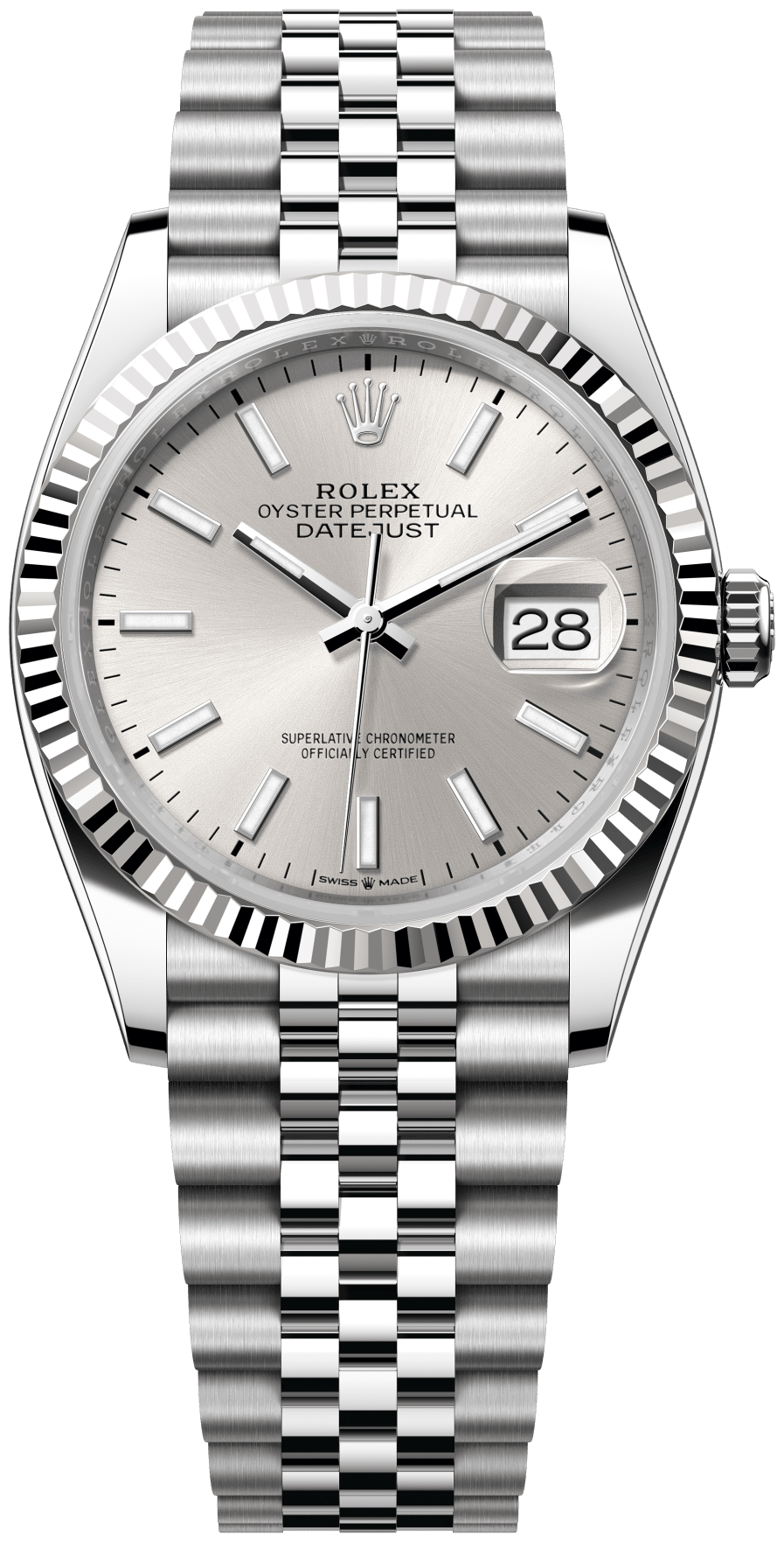 Rolex Datejust 36 Blue / Fluted / Jubilee watch face