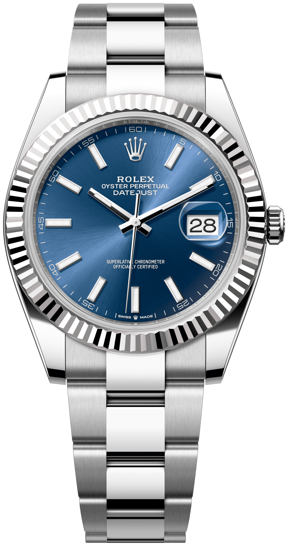 Rolex Datejust 41 Wimbledon / Fluted / Jubilee watch face