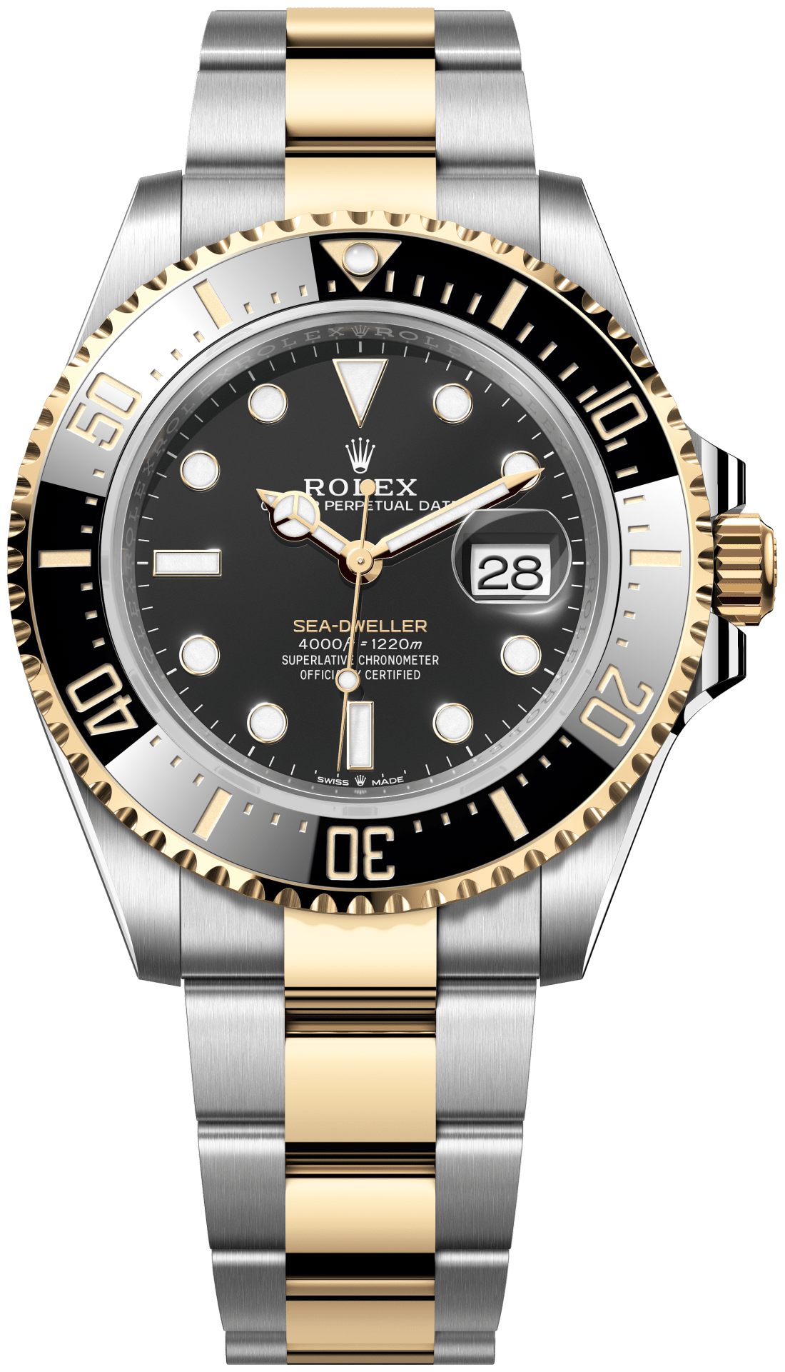 Rolex Sea-Dweller Two-Tone watch face