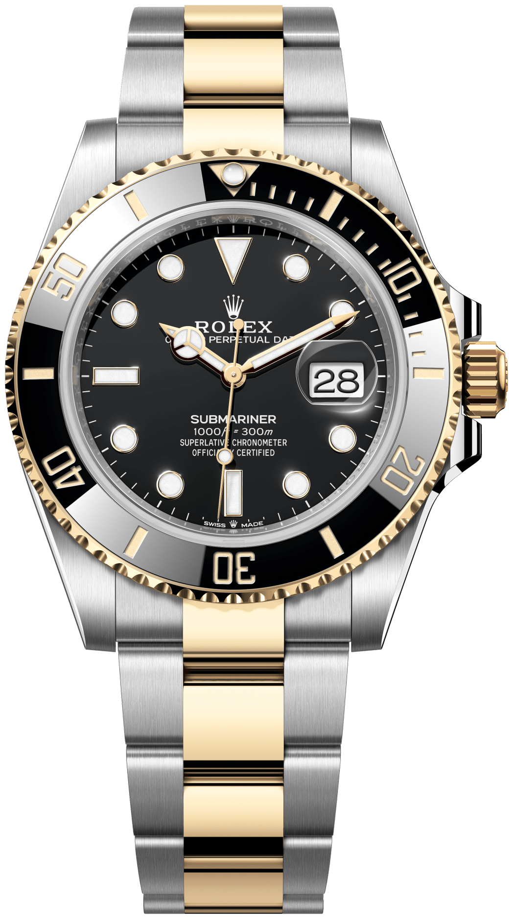 Rolex Submariner Date Two-Tone Black watch face