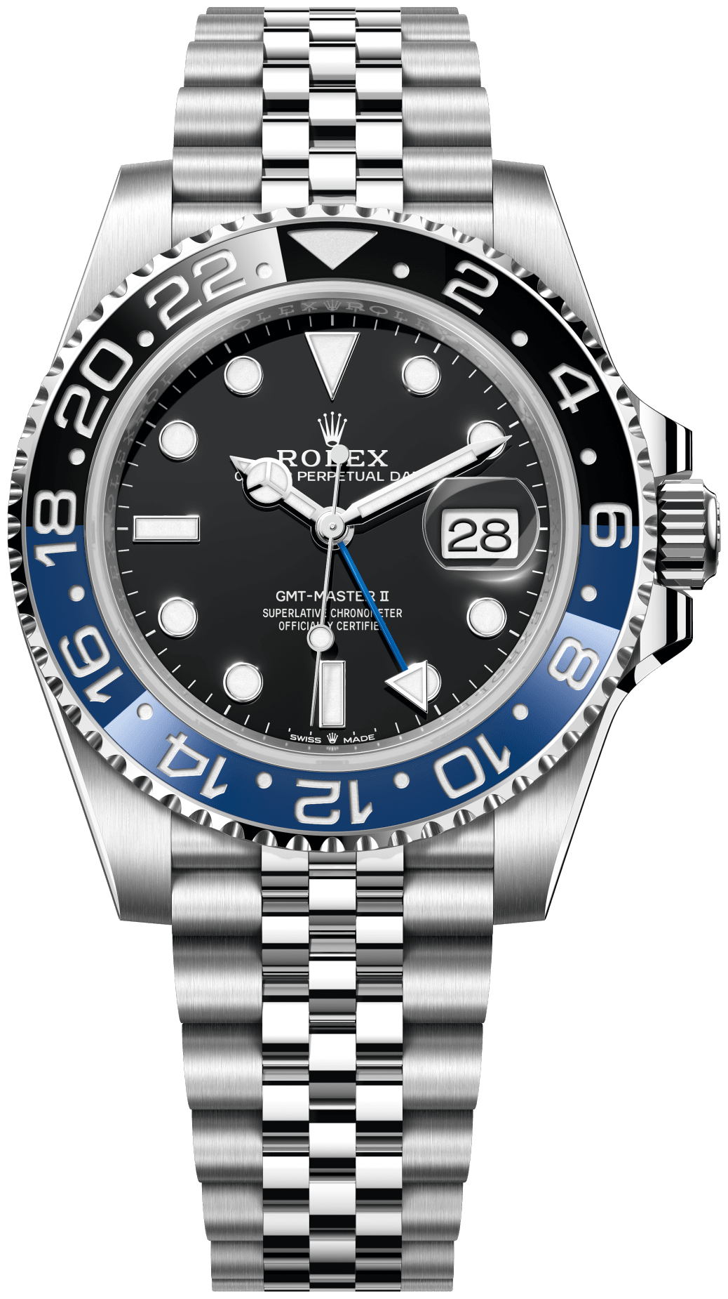 Rolex GMT-Master II "Batman" watch face