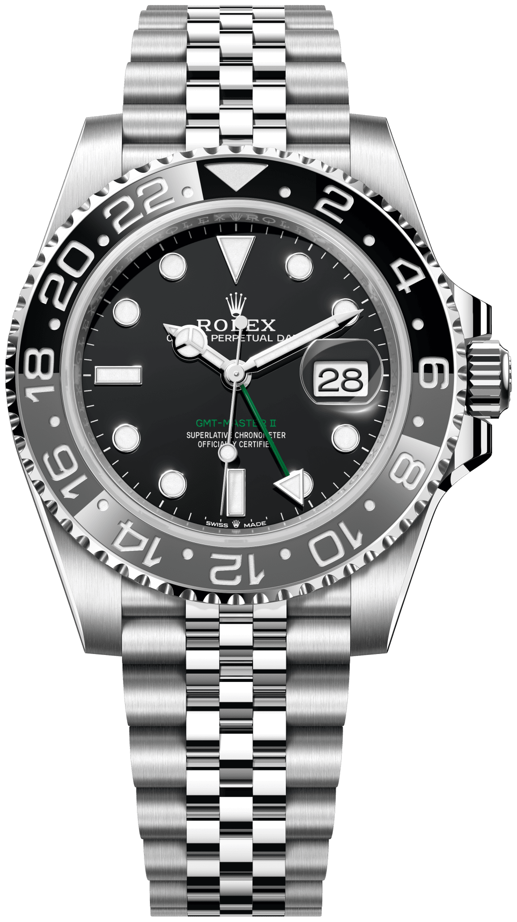 Rolex GMT-Master II "Bruce Wayne" watch face