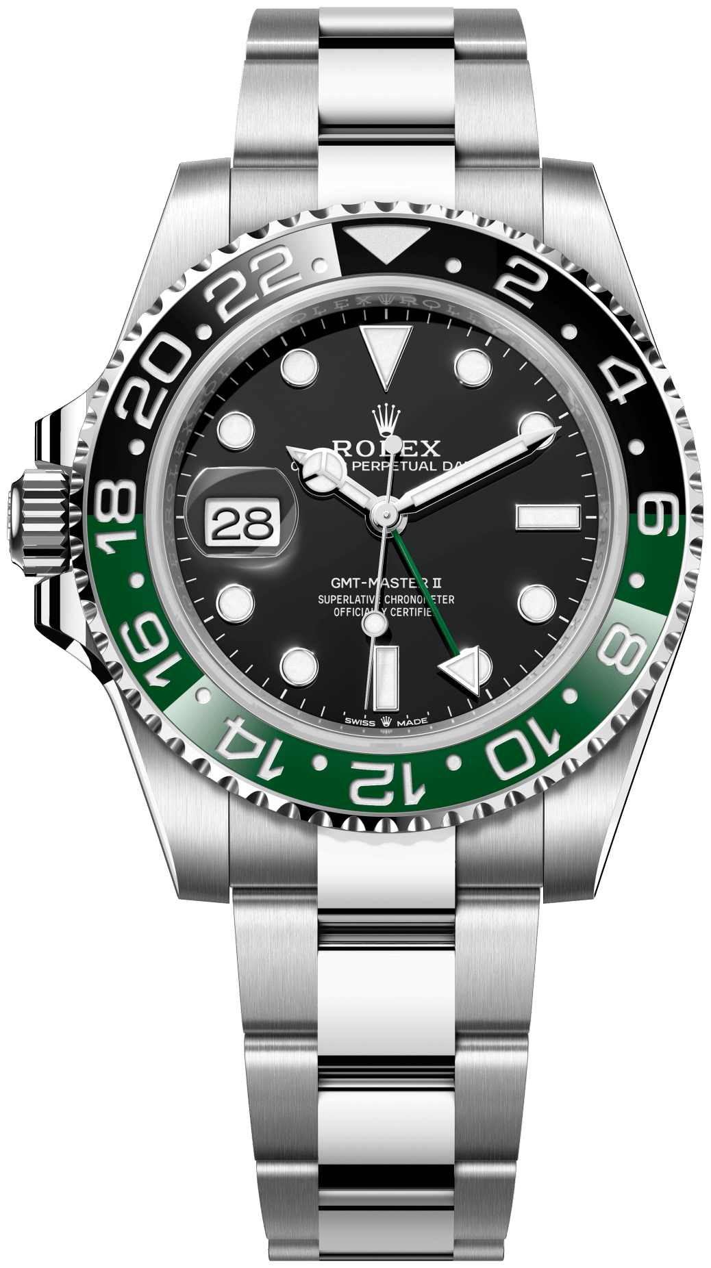 Rolex GMT-Master II "Sprite" Left-Handed watch face