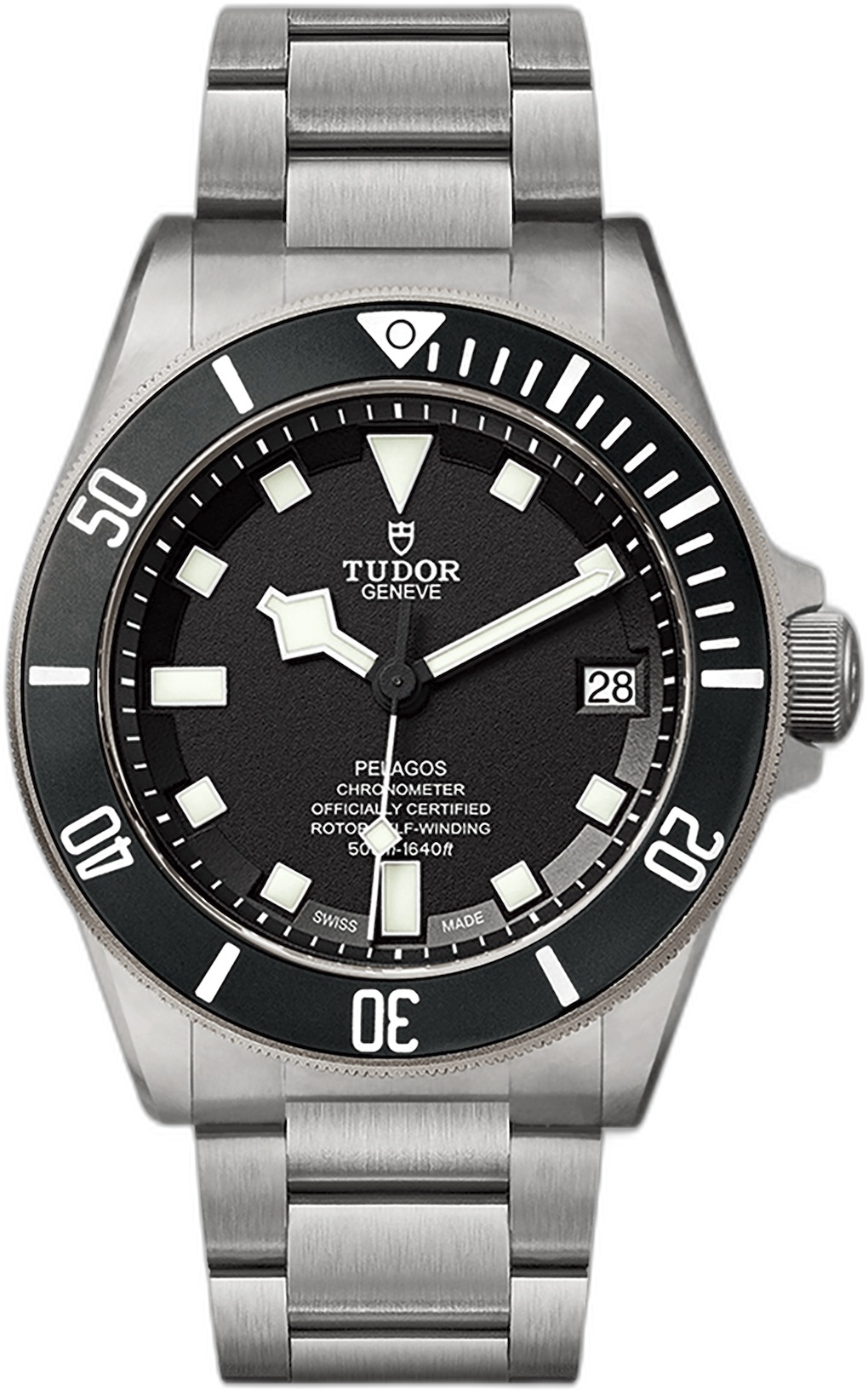 Tudor Pelagos 42 Black Titanium watch face
