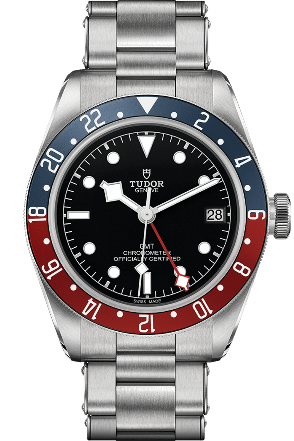 Tudor Black Bay GMT Pepsi watch face